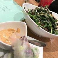 Fresh rolls and kalamata salad at Rawlicious Ottawa in Ottawa