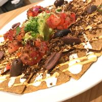 Nachos - these corn chips have a fantastic texture! at Rawlicious Ottawa in Ottawa