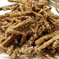 fried sesame vegan anchovies at Fine Garden in San Gabriel