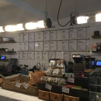 Till point with menu options behind at Wild & The Moon - rue Charlot in Paris