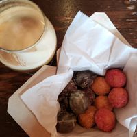 Doughnuts and a coffee from the shop. at Bigwig Donuts in Salem