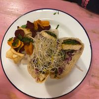 Tofu humus wrap #Veganuary at Almalibre Acai Bar in Valencia