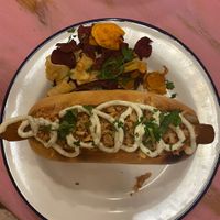 Vegan Hot dog #Veganuary at Almalibre Acai Bar in Valencia