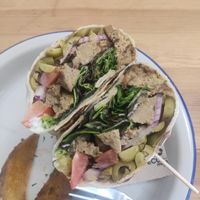 Seitan wrap at Almalibre Acai Bar in Valencia