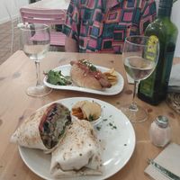 Wrap and hot dog at Almalibre Acai Bar in Valencia