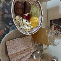 Mezze platter and lemonade iced teaa  at Le Botaniste - UES in New York City