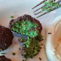 falafel with italian parsley, delicious at Hummus Mediterranean Cuisine in San Mateo