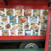 Menu with meat dishes  at Ae's Thai Kitchen - Food Truck in Hana