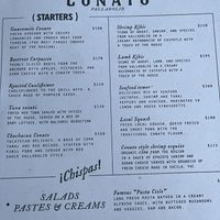 Menu 1  at Conato 1910 in Valladolid