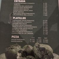 Vegetarian menu at Conato 1910 in Valladolid