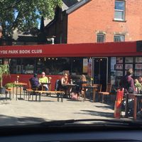 outside  at Hyde Park Book Club in Leeds
