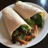 Chicken wrap at Hyde Park Book Club in Leeds