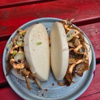 Mushroom bao at Hyde Park Book Club in Leeds