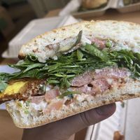 Squash ricotta sandwich at The Butcher's Son in Berkeley