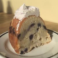 vanilla blueberry cake at The Butcher's Son in Berkeley