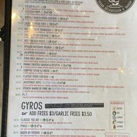 Menu  at The Butcher's Son in Berkeley