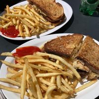 Reuben & Chik’n Parm with fries at The Butcher's Son in Berkeley