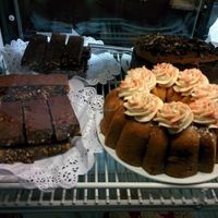 delicious housemade chocolate & bundt cake with filling at The Butcher's Son in Berkeley