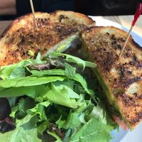 Grilled cheese with field greens salad at The Butcher's Son in Berkeley