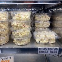 😛 Macaroni Salad with Faux Meat Bites - Tasty!   at The Butcher's Son in Berkeley