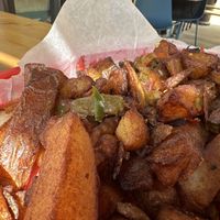 Breakfast potatoes   at The Butcher's Son in Berkeley