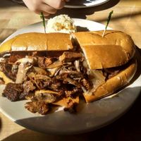 The vegan style mushroom steak sandwich. at The Butcher's Son in Berkeley
