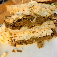 Reuben- seitan was good, should NOT have onions... at The Butcher's Son in Berkeley