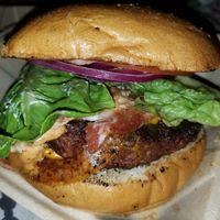 Bacon cheddar beyond burger at The Butcher's Son in Berkeley
