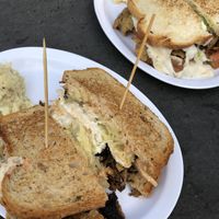 Pesto and Rueben Sandwiches  at The Butcher's Son in Berkeley