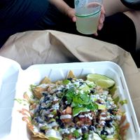 OOOOH MY GOODNESS, THEIR NACHOS!!!!  at OM Foods in Chico