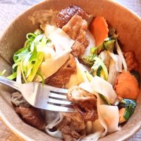 With seitan at Tata Restaurant in Vienna