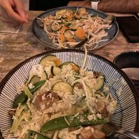 Pad thai & seitan curry at Tata Restaurant in Vienna