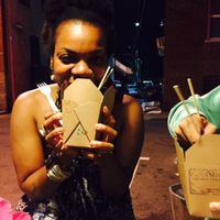 Another satisfied customer at Vu Noodles in Charlottesville