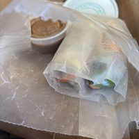 We saved the Spring Rolls for later.  at Vu Noodles in Charlottesville