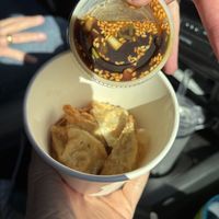 The Veggie Dumplings were tiny but mighty.  I wish that container had been full.  Though I have to say they fried them at the perfect temperature and weren’t greasy at all.  at Vu Noodles in Charlottesville