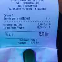 L'addition at Cosy Lunch in Rouen