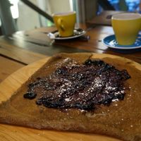 Galette w/blueberry jam at Cosy Lunch in Rouen