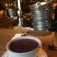 Starter of the menu of the day: la crema. at Teresa Carles in Lleida