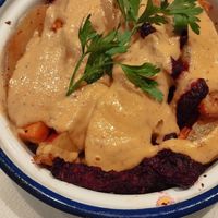 Braves veganes amb patata, moniato remolatxa i pastanaga at Teresa Carles in Lleida