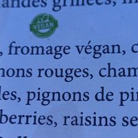 Vegan Gallette: La Végan €11.50 Olive oil, vegan cheese, tomato compote, red onions, mushrooms, pear, salad, cereals, pine nuts, pumpkin seeds, cramberries, raisins at Creperie du Port in Vannes