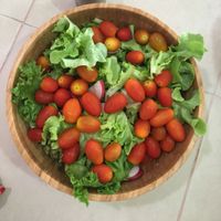 fresh salad  at One Yoga Cafe in Koh Phangan