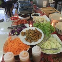 We offer Asian foods buffet and Vegetarian vegan salad ?  at One Yoga Cafe in Koh Phangan