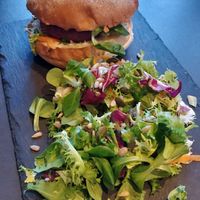 Beyond meat burger at House Twenty8 in Sherfield On Loddon