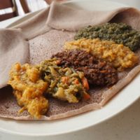 vegan mixed plate  at Addis Ababa Cafe in West Hindmarsh