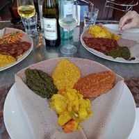 vegan platter at Addis Ababa Cafe in West Hindmarsh