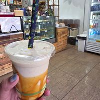 PB smoothie at Bom Dia Bowls Acai Bar in Glenelg