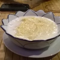 Durian dessert, very strong and strange smell ! It's an experience at Chiang Rai Mai in Paris