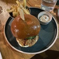 “Chicken” burger  at Mildreds - Kings Cross in North London