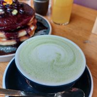 Matcha latte at Mildreds - Kings Cross in North London