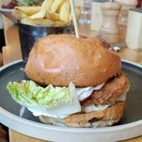 The Southern chicken burger was excellent at Mildreds - Kings Cross in North London